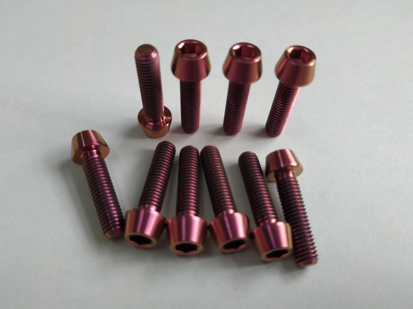 red titanium alloy screw